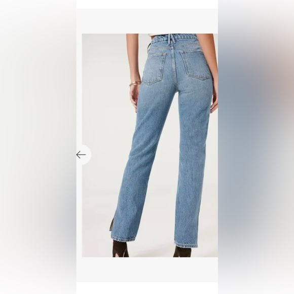 Good American Good Boy Good Hem Slit Jeans NWT - Picture 4 of 6